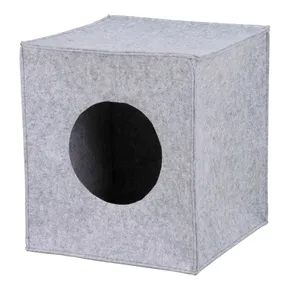 Pudełko filcowe/jaskinia dla kota ANTON, pasujące do półki IKEA 33 cm w kolorze szarym